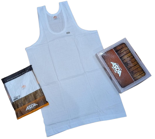 ASDA, PC Cotton Vest – Sleeveless (3 Pcs Box Pack)
